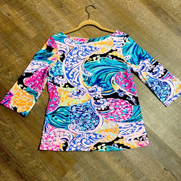 Lilly Pulitzer Tops - Lilly Pullitzer | Wavery Top | All That She Wants Print
